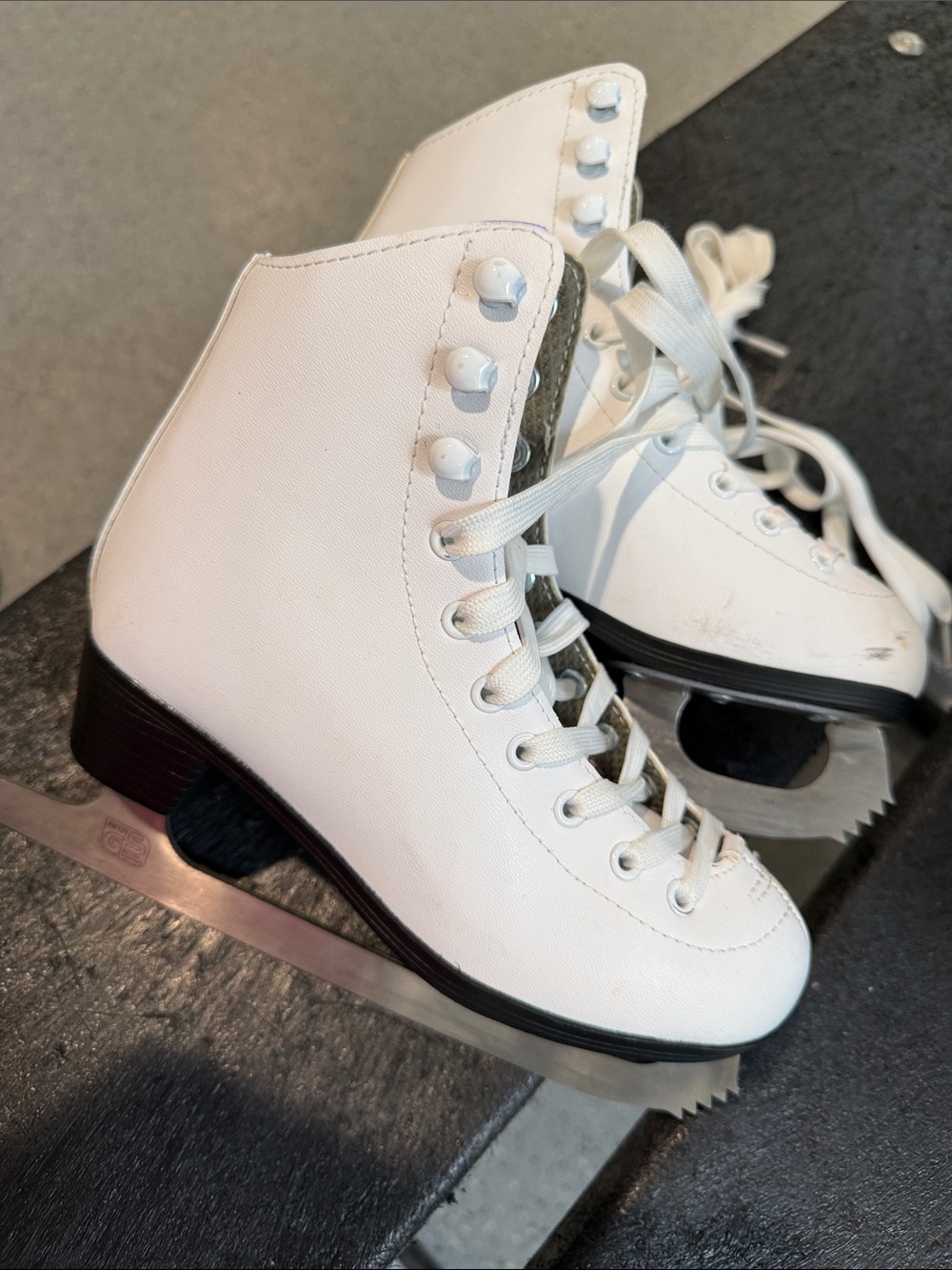 White Kids Figure Ice Skates